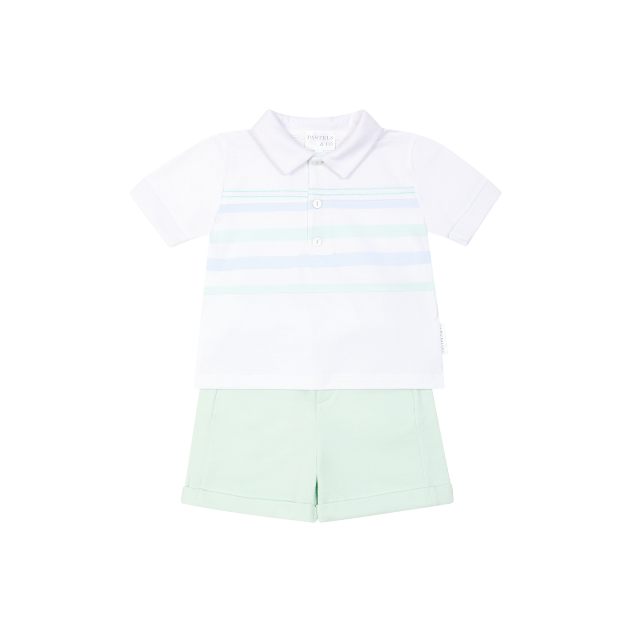 Pastels & Co. Ralph mint shorts set