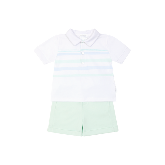 Pastels & Co. Ralph mint shorts set