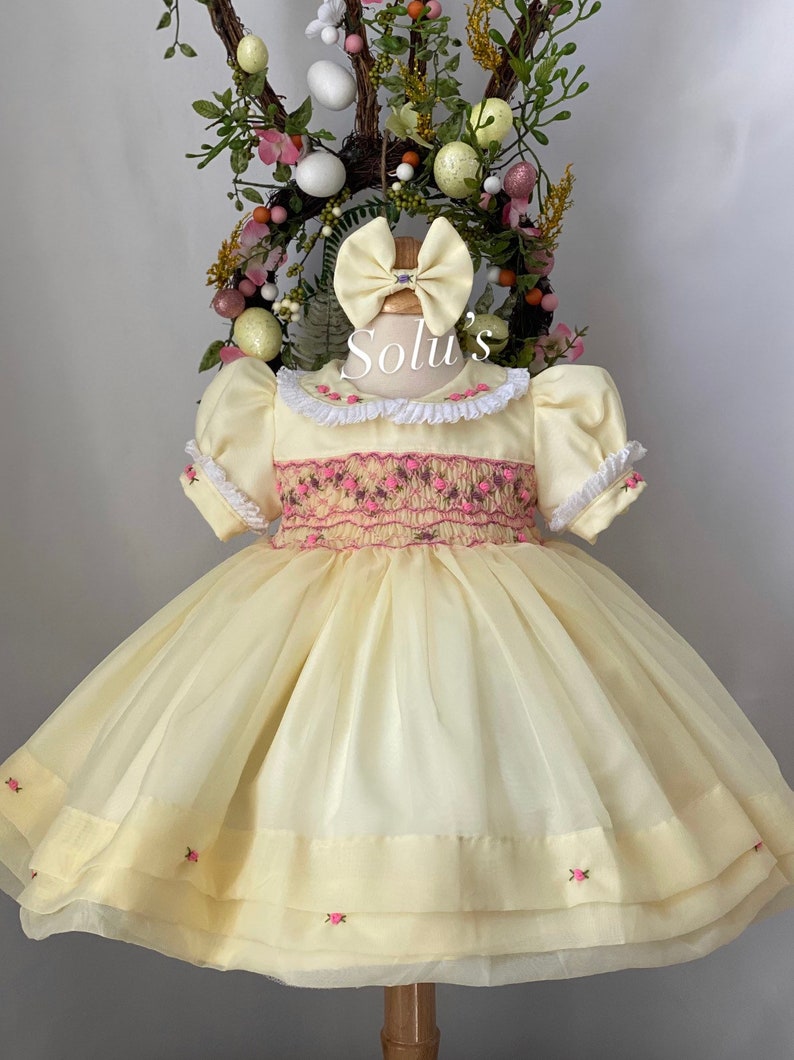 Smocked classic dress - HANDMADE IN USA 6-8WK TURNAROUND