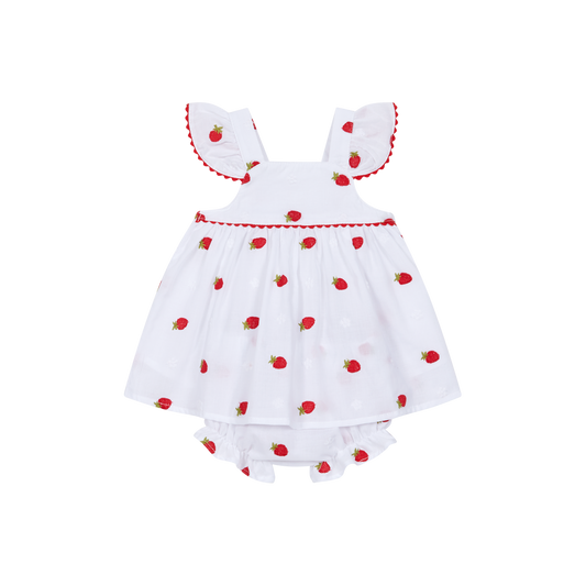 Deolinda girls pavlova strawberry baby dress set