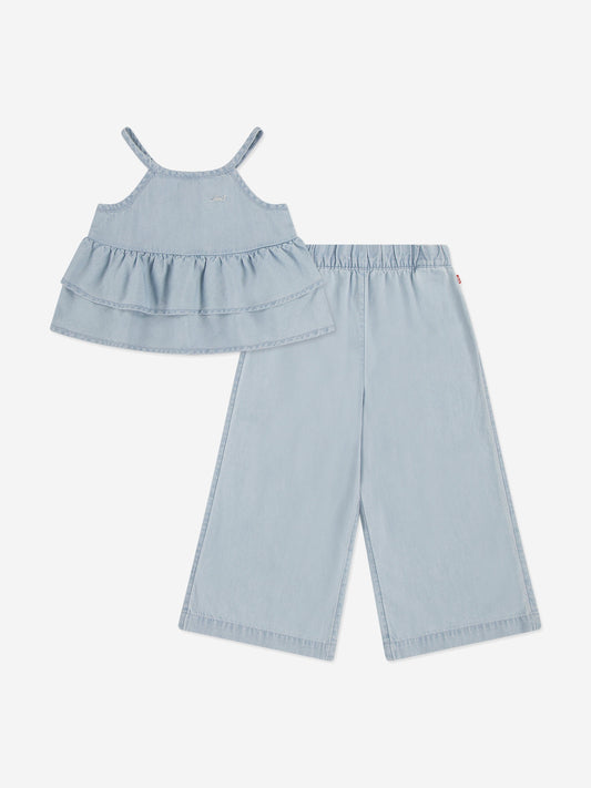Levi's girls layered frill 2pc flare set