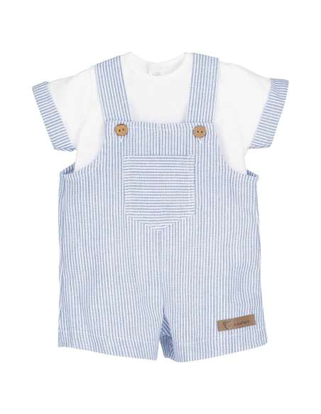 Calamaro striped dungarees set - 10-14 DAYS TURNAROUND