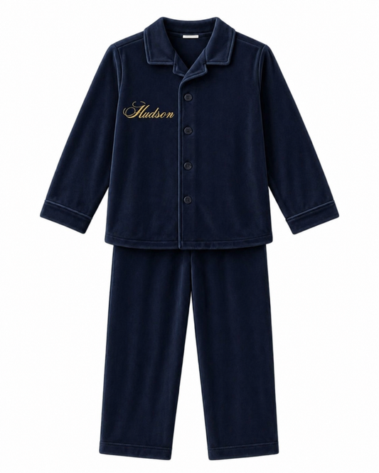 LPP EXCLUSIVE navy velvet Christmas pyjamas - End November delivery
