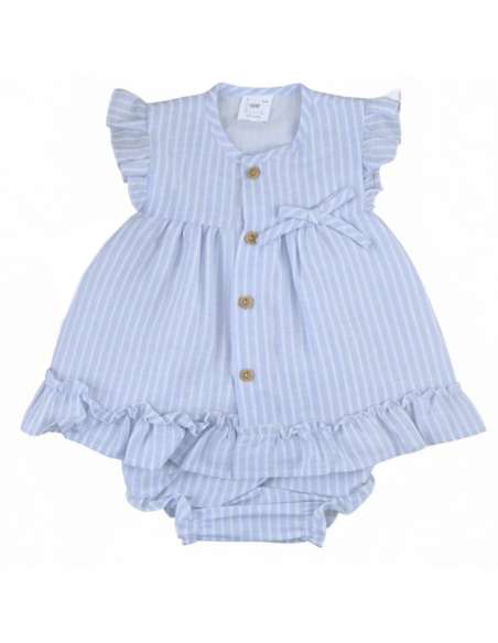 Babyferr blue pin stripe dress set - 10-14 DAYS TURNAROUND