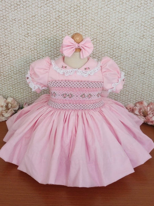 Smocked classic dress - HANDMADE IN USA 6-8WK TURNAROUND