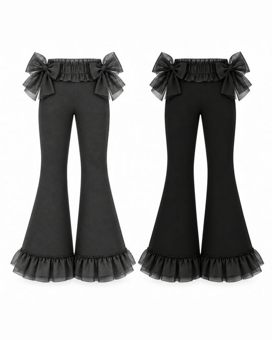 LPP SCHOOL UNIFORM - Tulle bow flared trousers (DELIVERY FEBRUARY)