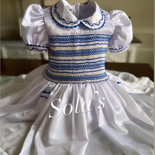 Smocked classic dress - HANDMADE IN USA 6-8WK TURNAROUND