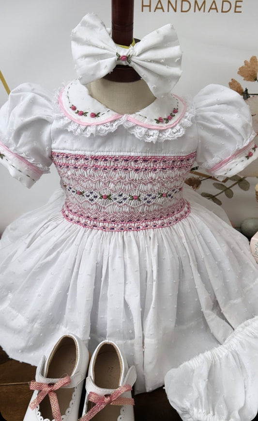 Smocked classic dress - HANDMADE IN USA 6-8WK TURNAROUND