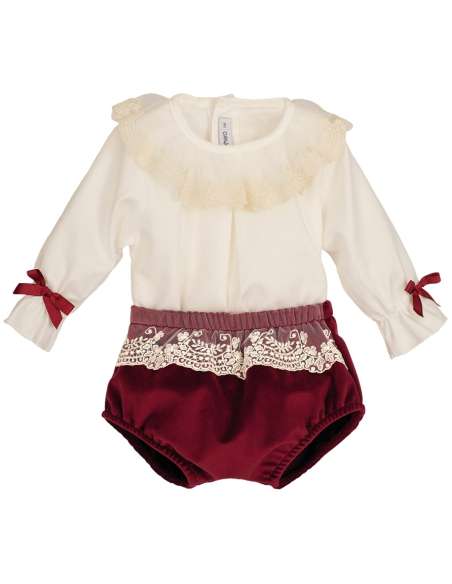 Calamaro velvet lace girls jam pants set (ON ORDER - 14 DAY TURNAROUND)