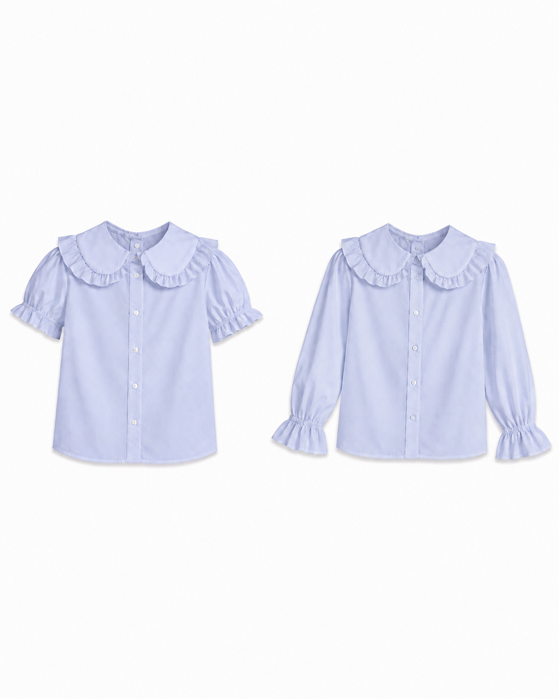 LPP EXCLUSIVE SPANISH SCHOOL UNIFORM COLLECTION - Frilly blue collared blouse READY TO SHIP