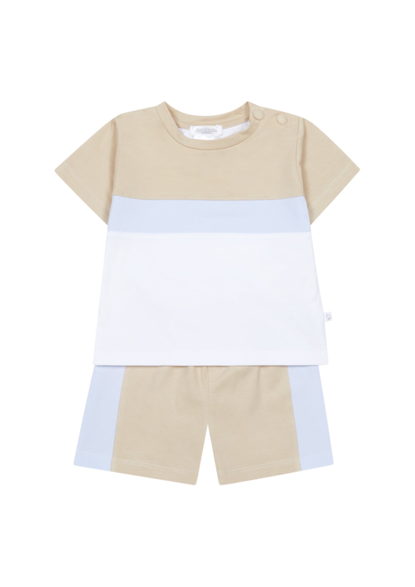Deolinda Steve beige shorts set