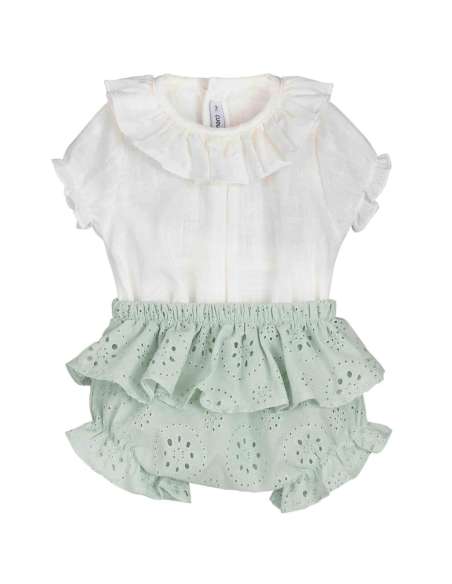 Calamaro mint broderie anglaise jam pants set - 10-14 DAYS TURNAROUND