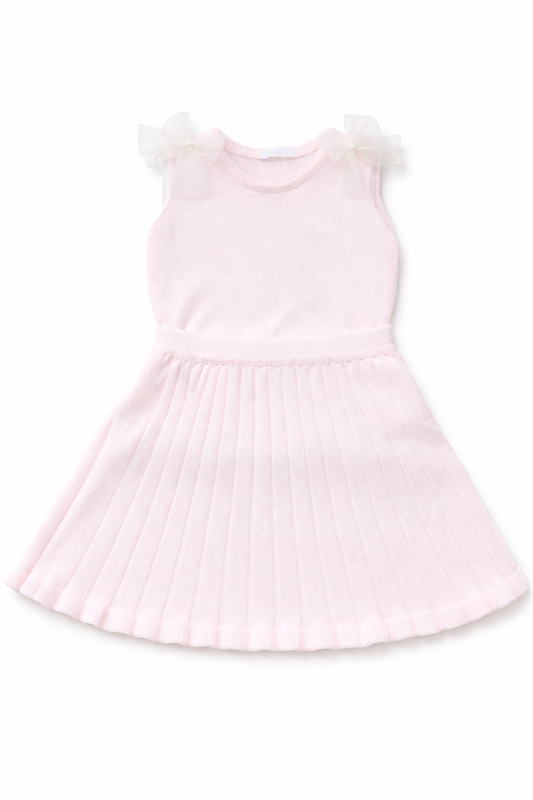 Granlei pink knitted exclusive skirt set