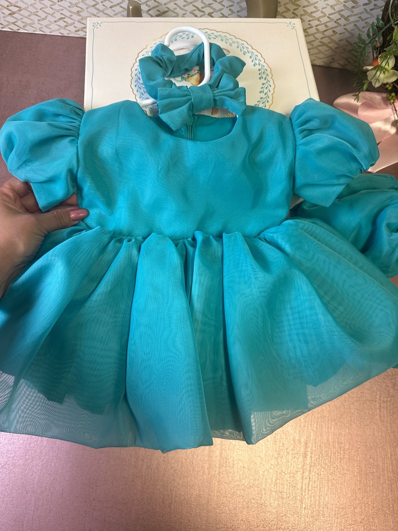 Smocked organza skirt dress - HANDMADE IN USA 6-8WK TURNAROUND