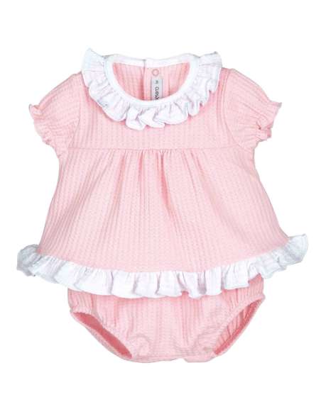 Calamaro pink baby dress set - 10-14 DAYS TURNAROUND