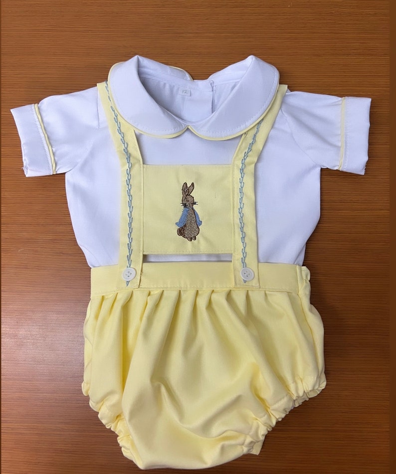 Smocked rabbit H-bar set - HANDMADE IN USA 6-8WK TURNAROUND