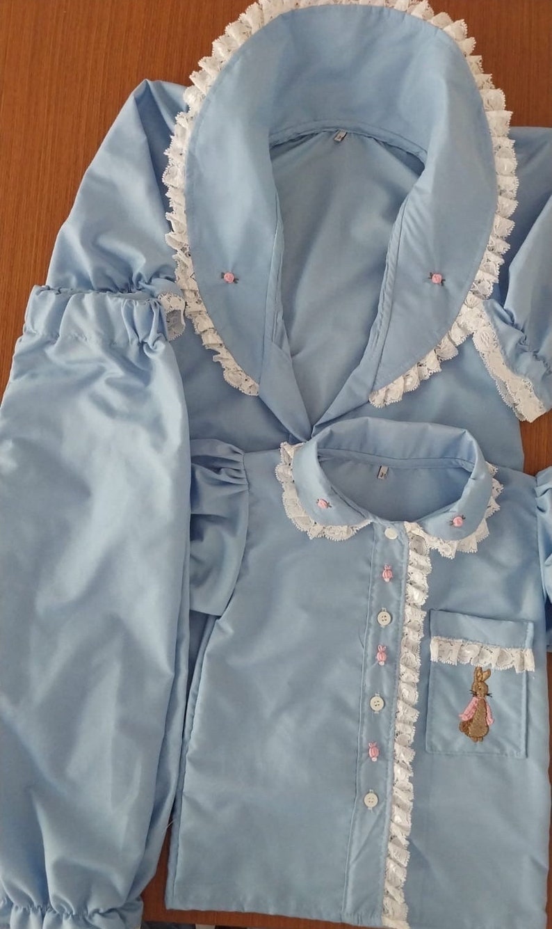 Smocked rabbit pyjama set - HANDMADE IN USA 6-8WK TURNAROUND