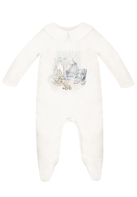 Jamiks bunny nursery sleepsuit