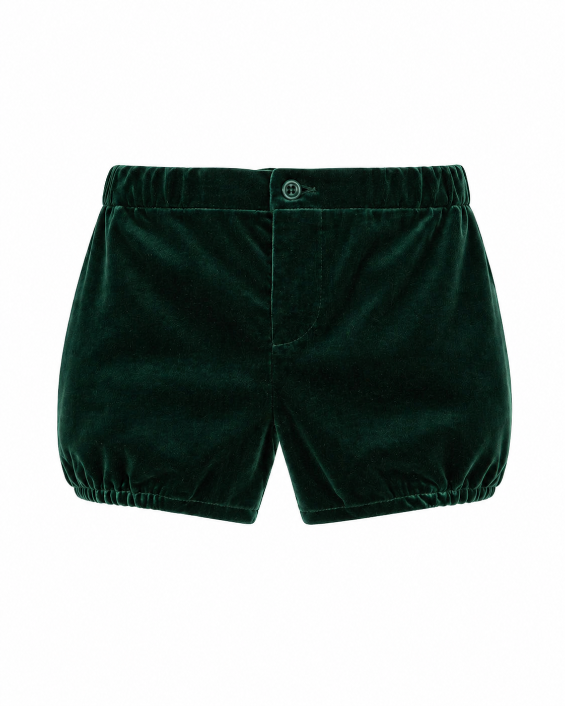 LPP EXCLUSIVE emerald green velvet boys shorts - End November delivery