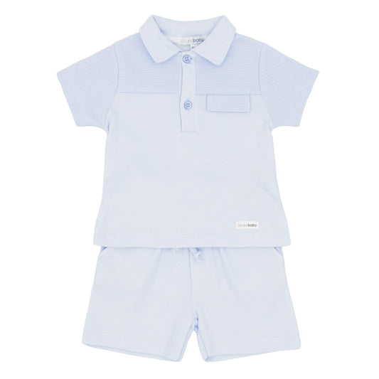 Blues baby blue shorts set
