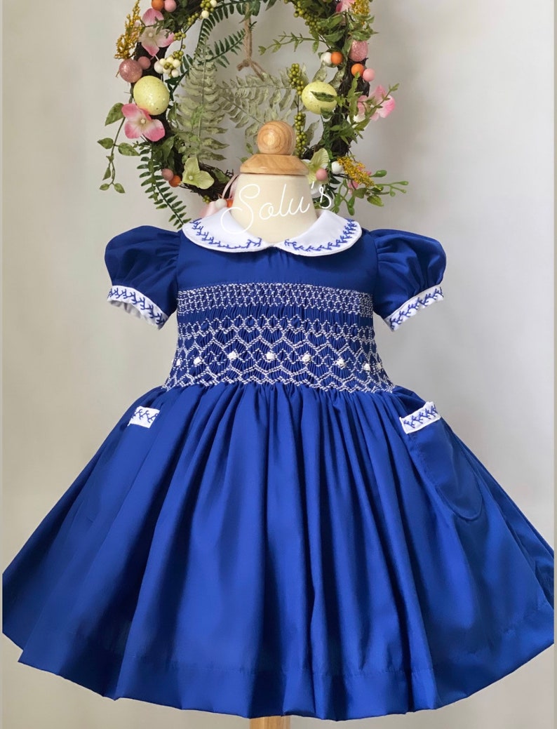 Smocked classic dress - HANDMADE IN USA 6-8WK TURNAROUND