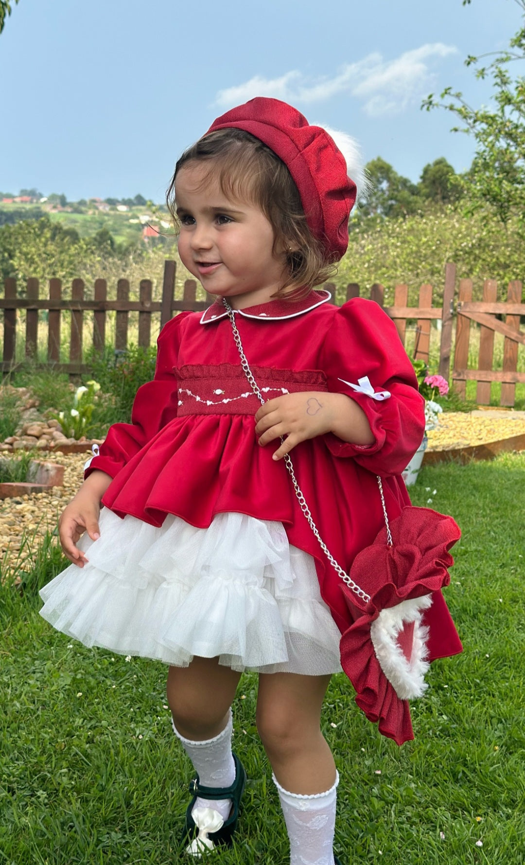 SONATA PREORDER (4-6wk turnaround) - Velvet puffball dress IN25-05