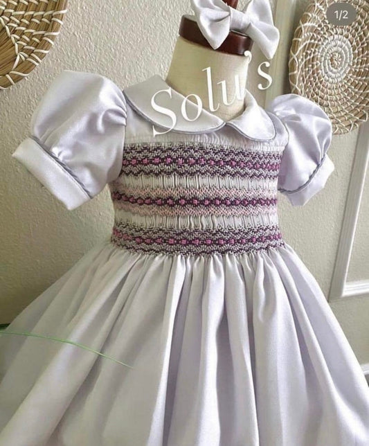 Smocked classic dress - HANDMADE IN USA 6-8WK TURNAROUND