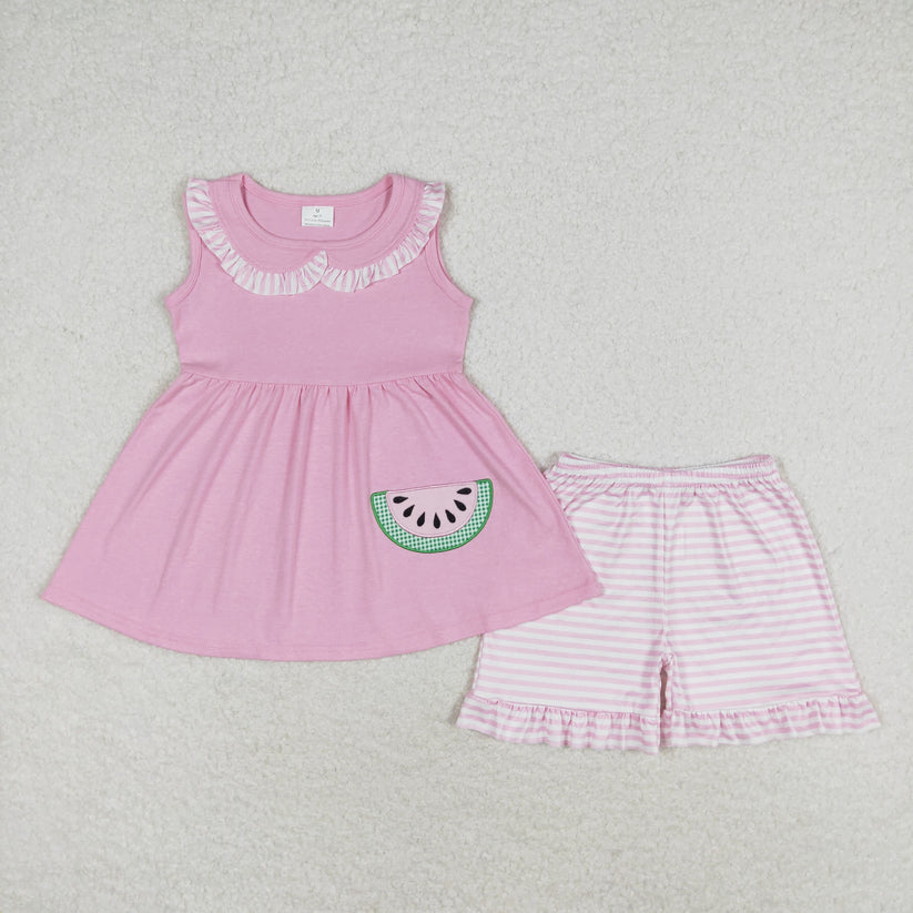 Watermelon frill collared shorts set - ON ORDER FROM USA (10-14 days turnaround)