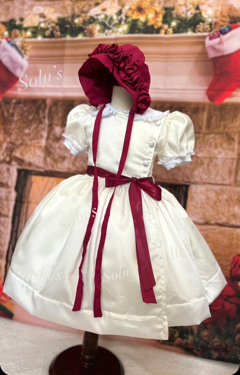 Smocked classic satin dress - HANDMADE IN USA 6-8WK TURNAROUND