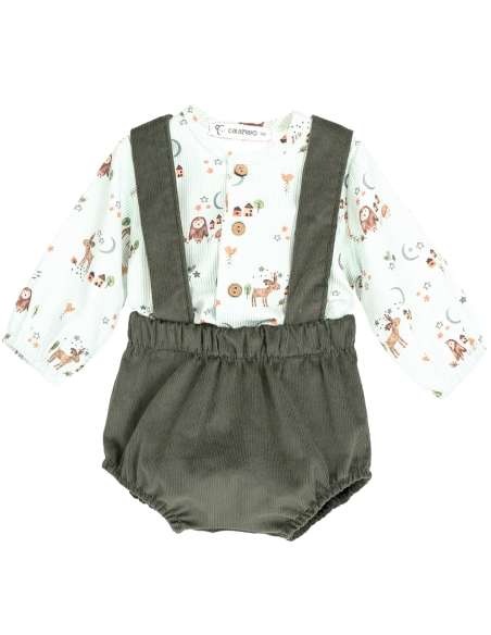 Calamaro winter scene dungaree set (ON ORDER - 14 DAY TURNAROUND)