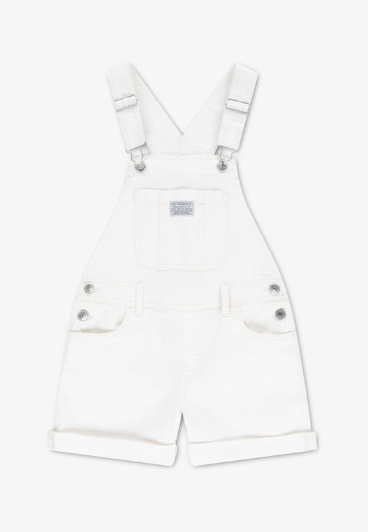 Levi's girls white denim shortalls