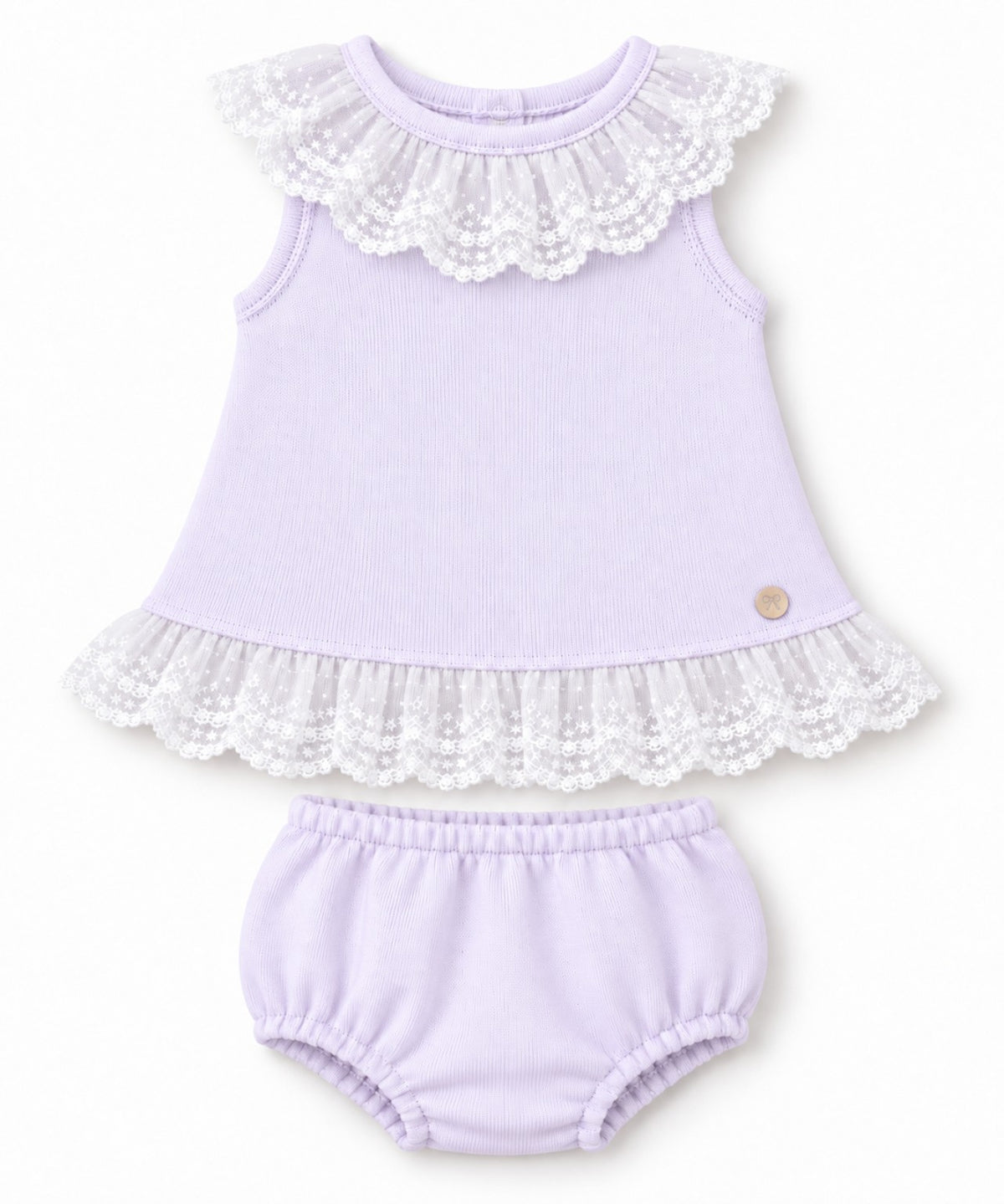 GRANLEI SS27 PREORDER MARCH DELIVERY - Lilac knitted lace baby girls dress