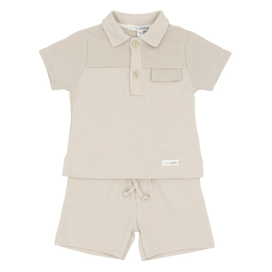Blues baby beige shorts set