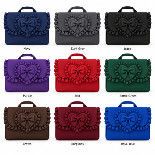 LPP SCHOOL UNIFORM - Frilly heart book bag (DELIVERY FEBRUARY)