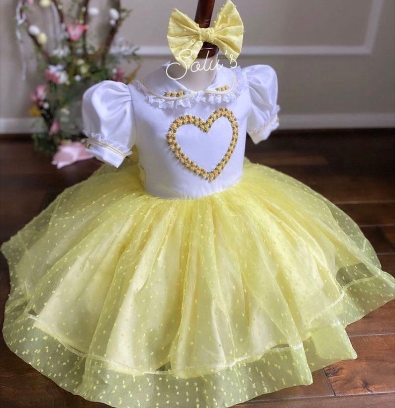 Smocked heart organza skirt dress - HANDMADE IN USA 6-8WK TURNAROUND