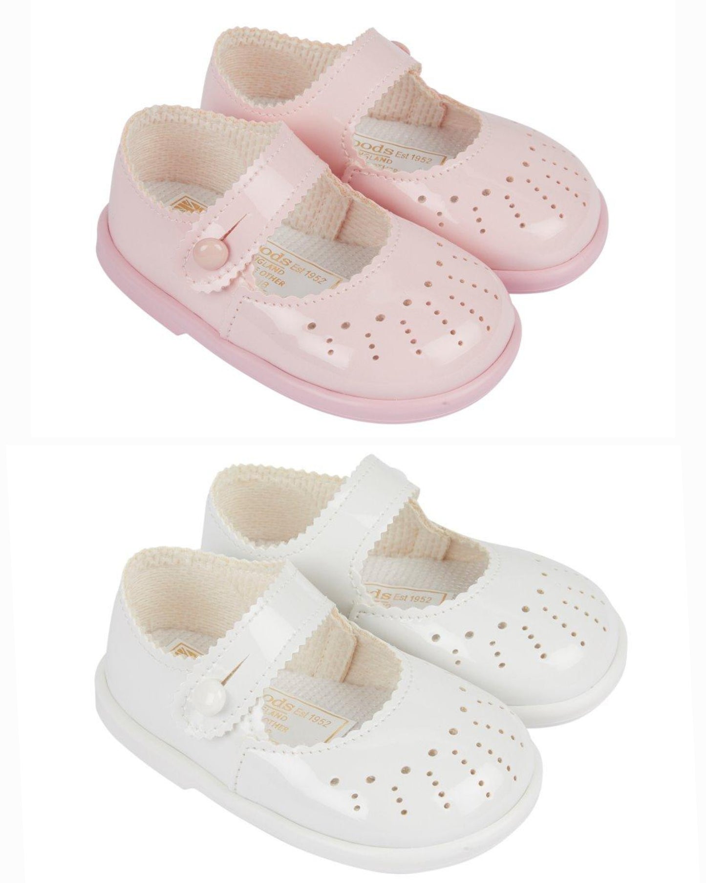 Baypod patent punched detail shoes