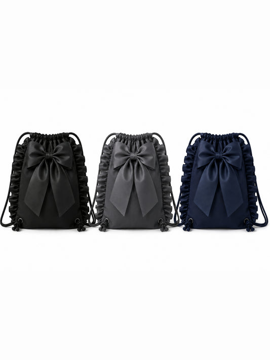LPP X MAELI EXCLUSIVE SPANISH UNIFORM P.E KIT Frilly Bow Drawstring Bag - DELIVERY MID AUGUST