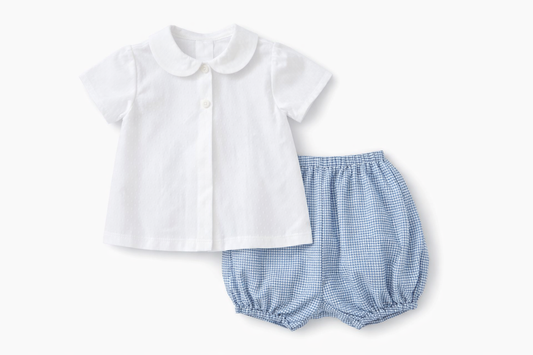 Rapife navy gingham jam pants set