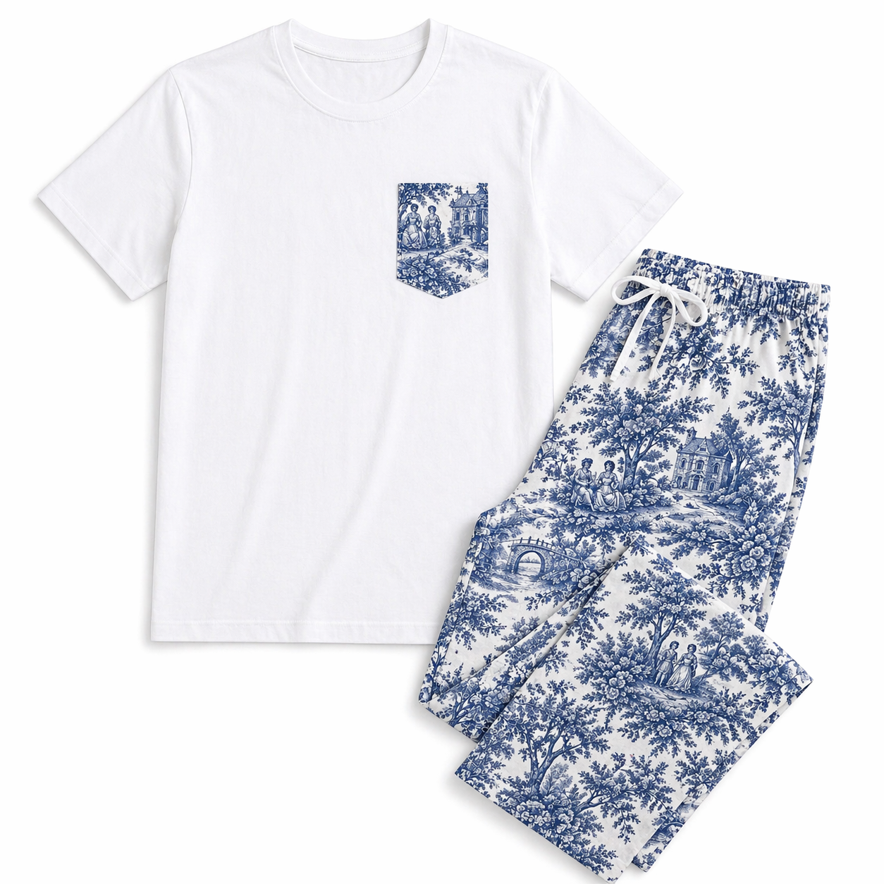 LPP EXCLUSIVE navy French toile Christmas pyjamas - End November delivery
