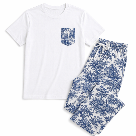 LPP EXCLUSIVE navy French toile Christmas pyjamas - End November delivery