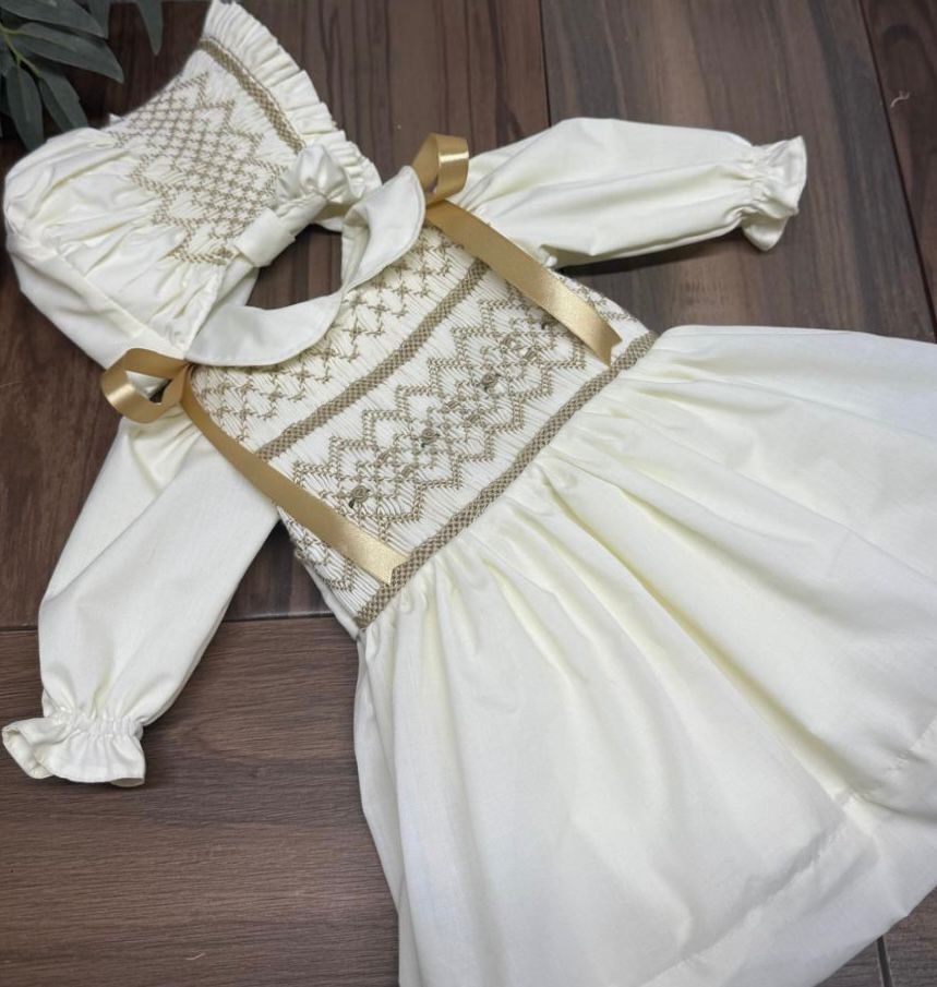 Smocked classic dress - HANDMADE IN USA 6-8WK TURNAROUND