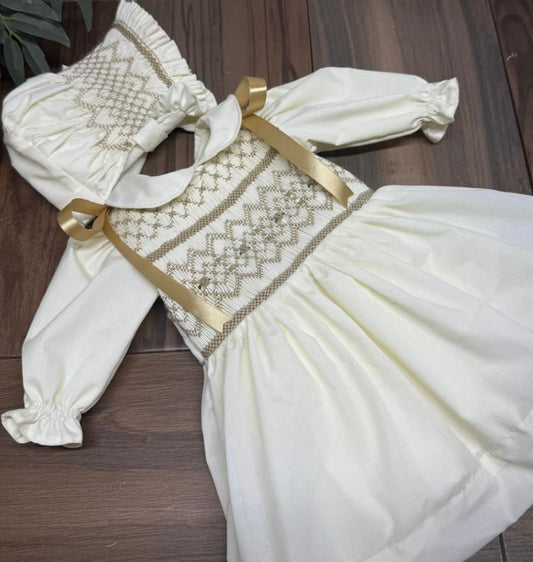 Smocked classic dress - HANDMADE IN USA 6-8WK TURNAROUND