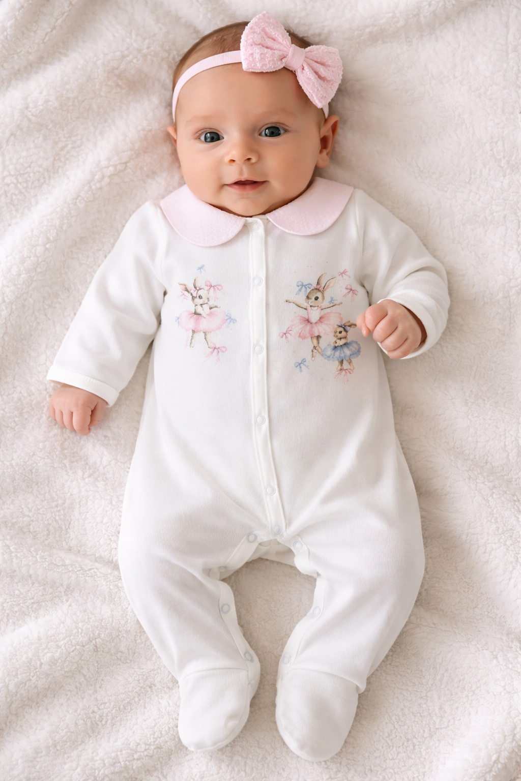 Jamiks ballerina bunny sleepsuit