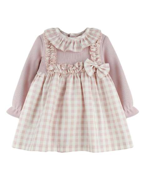 Babyferr pink checked dress - 2-3 weeks turnaround