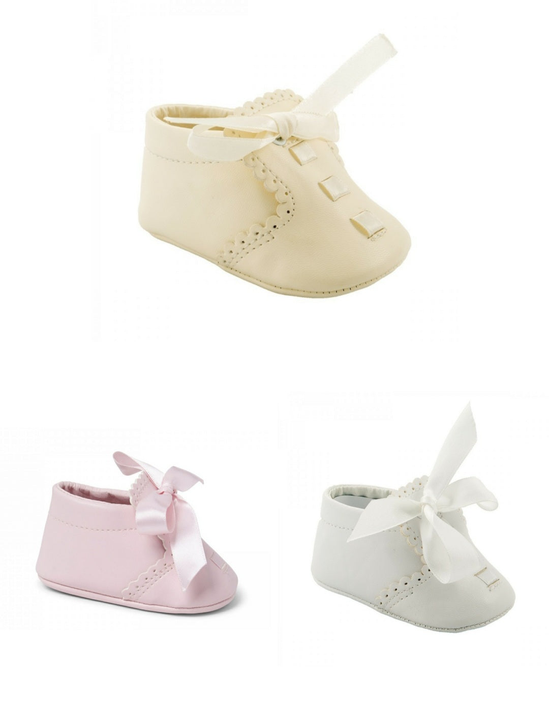 Soft sole ribbon booties