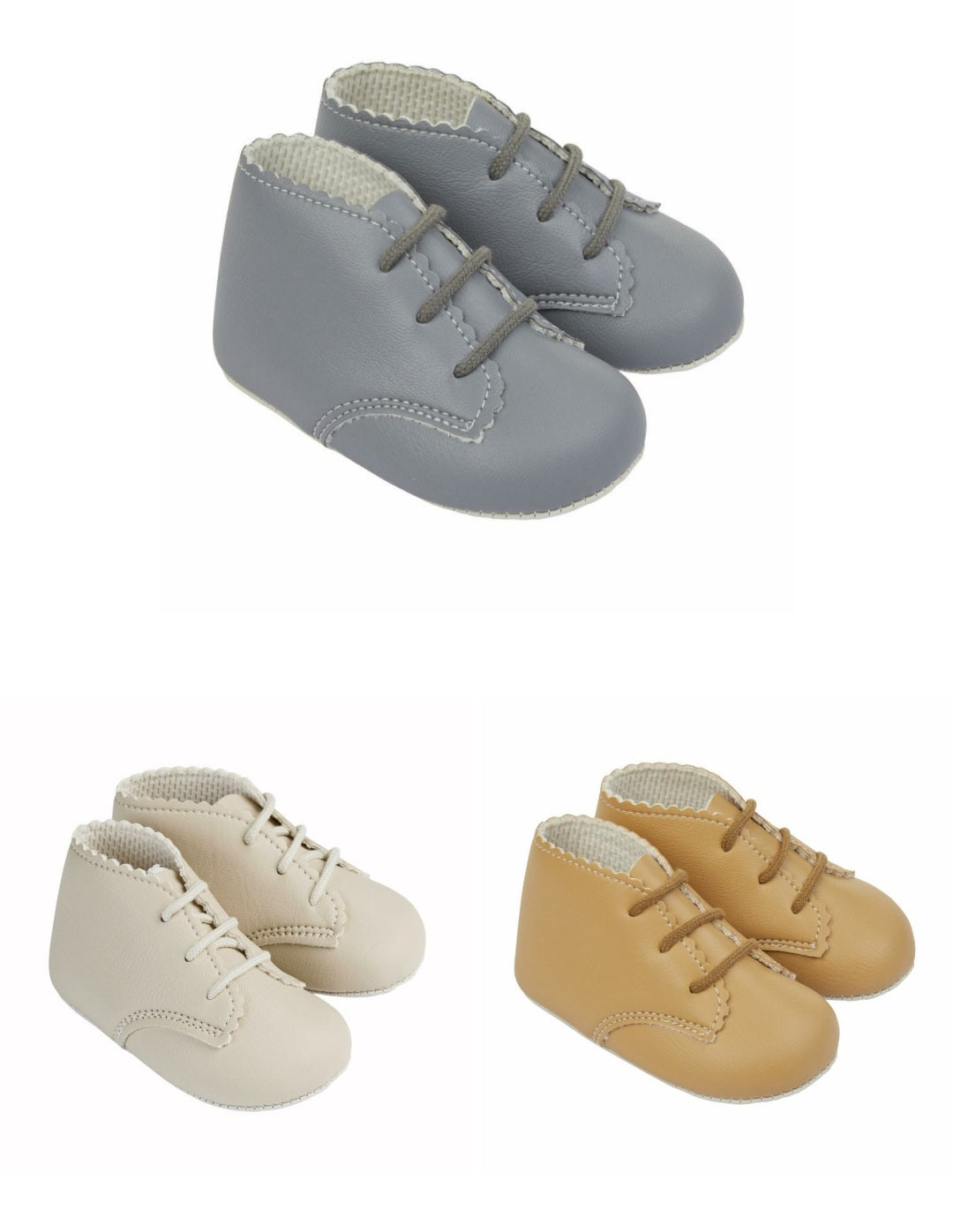 Soft sole boys lace up baypod booties